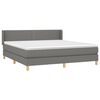 vidaXL Boxspring met matras stof donkergrijs 180x200 cm