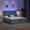 vidaXL Ottoman bed met matrassen en LED's 180x200cm fluweel