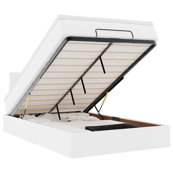 vidaXL Ottoman bed met matrassen en LED's 120x200cm kunstleer