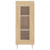 vidaXL Hoge kast 34,5x34x180 cm bewerkt hout sonoma eikenkleurig