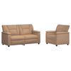 vidaXL Bankstel 2 pcs Cappuccino Kunstleer