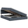 vidaXL LED Opslagbed met Matras Donkergrijs 160 x 200 cm Fluweel
