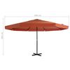 vidaXL Parasol met draagbare voet terracottakleurig