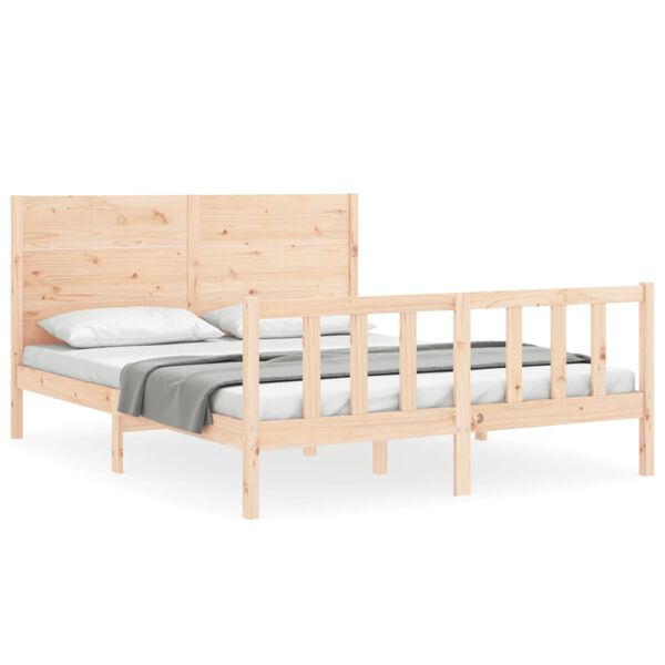 vidaXL Bedframe zonder matras massief grenenhout 160x200 cm