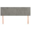 vidaXL Hoofdborden 144x5x78/88 cm fluweel lichtgrijs