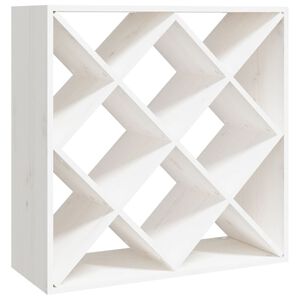 vidaXL Wijnkast 62x25x62 cm massief grenenhout wit