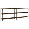 vidaXL Wandtafel 200x29x75 cm bewerkt hout gerookt eikenkleurig