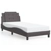 vidaXL Bedframe met LED zonder matras "Zadar" grijs 90x200 cm