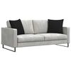vidaXL Sofa Kussens 2 stuks Zwart 50 x 50 cm Stof