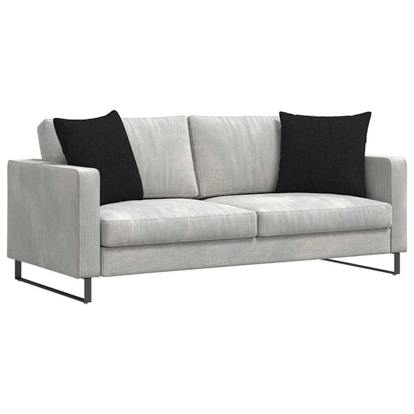 vidaXL Sofa Kussens 2 stuks Zwart 50 x 50 cm Stof