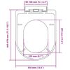 vidaXL Toiletbril soft-close vierkant wit