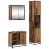 vidaXL Badkamermeubelset met plank 3 pcs Oud Hout Bewerkt hout