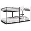 vidaXL Stapelbed zonder matras 90x200 cm staal zwart