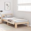 vidaXL Bedframe met hoofdeinde Naturel 90 x 190 cm Massief grenenhout