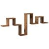 vidaXL Wandplank Wandgemonteerd met opslag Oudhout 104.5 x 43 x 10 cm