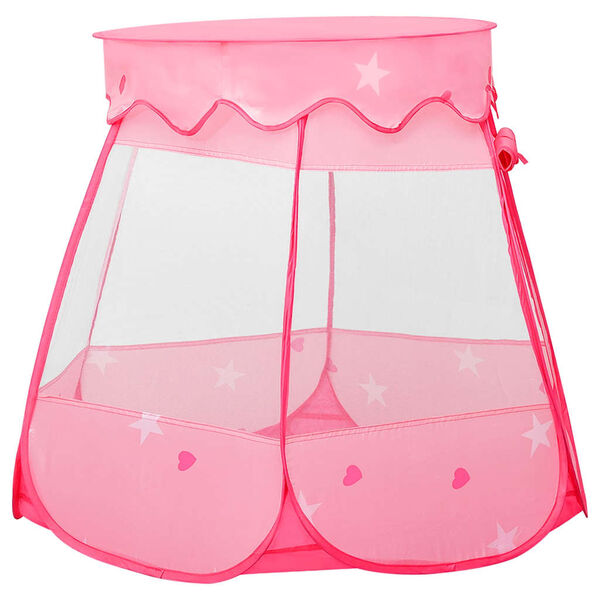 vidaXL Kinderspeeltent met 250 ballen 102x102x82 cm roze