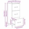 vidaXL Dressoir met lade Oud hout 34 x 34.5 x 90 cm Bewerkt hout