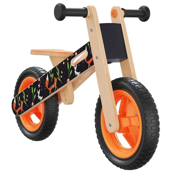 vidaXL Loopfiets voor kinderen oranje met print