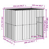 vidaXL Hondenhok met dak 214x153x181 cm gegalvaniseerd staal grijs
