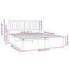 vidaXL Bedframe met hoofdbord metaal wit 140x200 cm