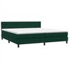 vidaXL Boxspring met matras en LED fluweel donkergroen 180x210 cm