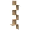 vidaXL Hoekwandschap 32x32x127,5 cm bewerkt hout artisanaal eiken