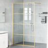 vidaXL Inloop Douche Wand Goud 115 x 195 cm gehard glas