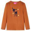 vidaXL Kindershirt met lange mouwen 92 cognackleurig