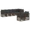 vidaXL Tuinbankenset 8 st Grijs poly rattan