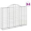 vidaXL Schanskorven 4 st gewelfd 200x30x140/160 cm ijzer