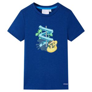 vidaXL Kindershirt 128 donkerblauw