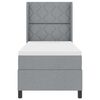 vidaXL Boxspring bed met matras Lichtgrijs 90 x 190 cm Stof