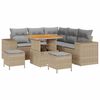 vidaXL Tuin Sofa Set met kussen met opslag 8 pcs Beige en Licht Grijs