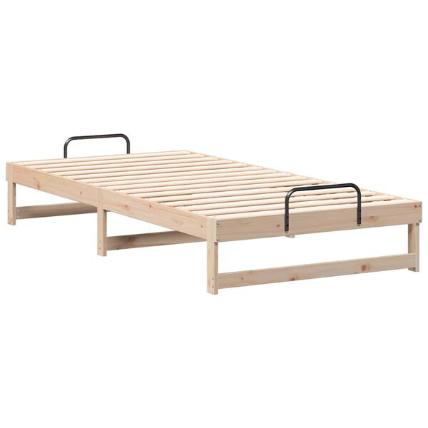 vidaXL Bedframe Bruin 100 x 200 cm Massief grenenhout