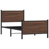 vidaXL Bedframe zonder matras metaal bruin eikenkleurig 75x190 cm