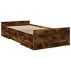 vidaXL Bedframe met lades bewerkt hout gerookt eikenkleurig 90x200 cm