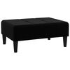vidaXL Slaapbank 2-zits met 2 kussens en voetenbank fluweel zwart