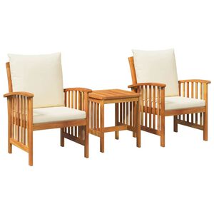 vidaXL Tuinbankenset 3 st Olie naturel Massief Acaciahout