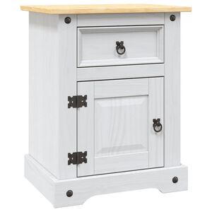 vidaXL Nachtkastje 53x39x67 cm Mexicaans grenenhout Corona-stijl wit