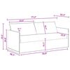 vidaXL Bank 2 pcs Donkergrijs 196 x 82 x 85 cm Stof