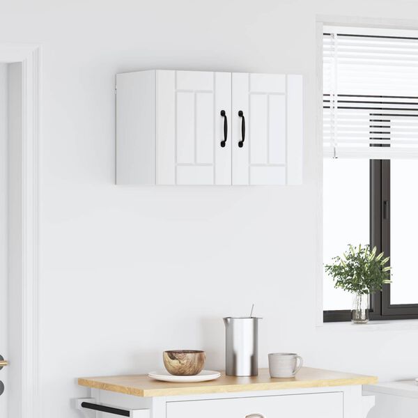 vidaXL Keukenkast aan de muur Wit 60 x 31 x 40 cm Bewerkt hout