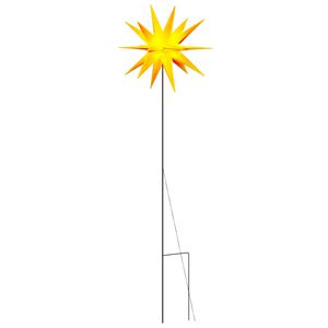 vidaXL Kerstlamp met grondpin en LED inklapbaar 57 cm geel