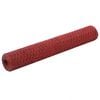 vidaXL Kippengaas 25x1 m staal met PVC coating rood