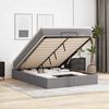 vidaXL Ottoman bed met matras 140x190cm kunstleer grijs