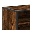 vidaXL Tv-meubel 80x34,5x40cm bewerkt hout metaal gerookt eikenkleurig