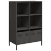 vidaXL Hoge kast 68x39x103,5 cm staal zwart