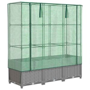 vidaXL Plantenbak verhoogd met kashoes 120x40x138 cm rattanlook
