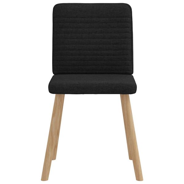 vidaXL Eetkamerstoelen 4 st stof zwart