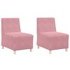 vidaXL Modulaire Bankeenheid Armlos 2 pcs Roze 55 x 74 x 82 cm Fluweel