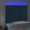 vidaXL Hoofdbord LED 100x7x118/128 cm fluweel donkerblauw